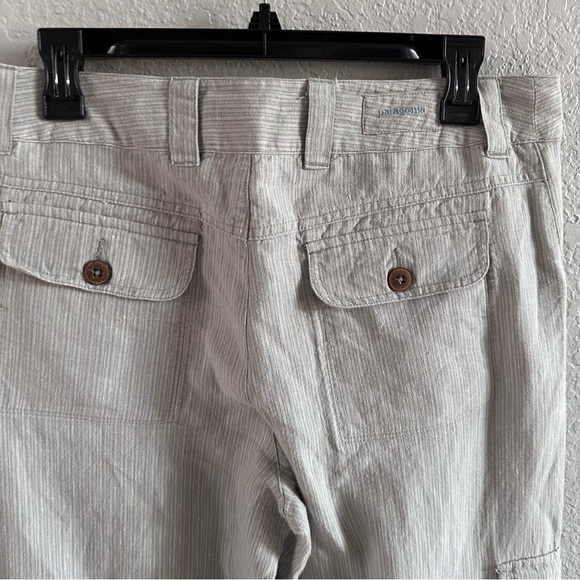 Patagonia Women’s Hemp Cargo Cropped Pants Gray Size 10 Button Fly Utility - Picture 8 of 15